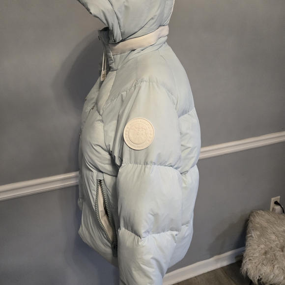Canada Goose Pale Blue Quilted Hooded Puffer Jacket S - Picture 9 of 14